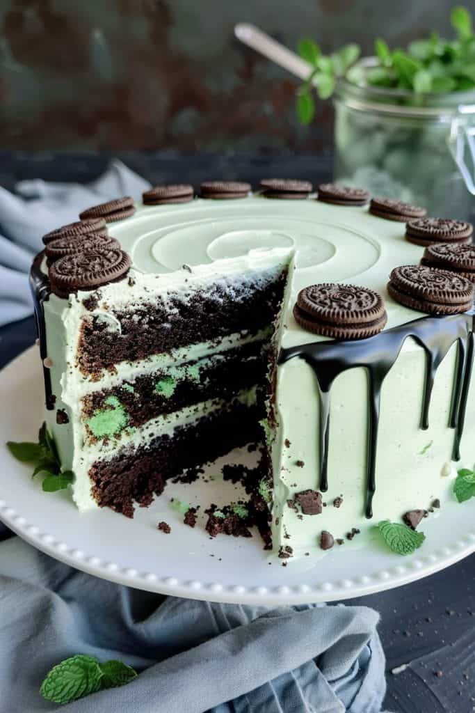 Mint Oreo Cake a Scratch