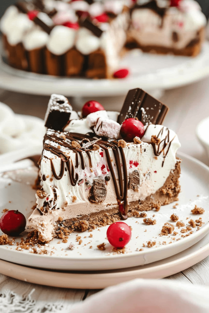 No-Bake Rocky Road Cheesecake