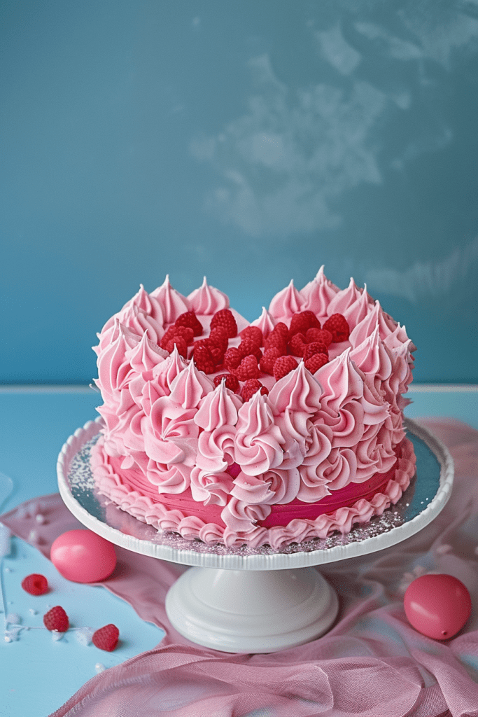 Ruffle Heart Cake