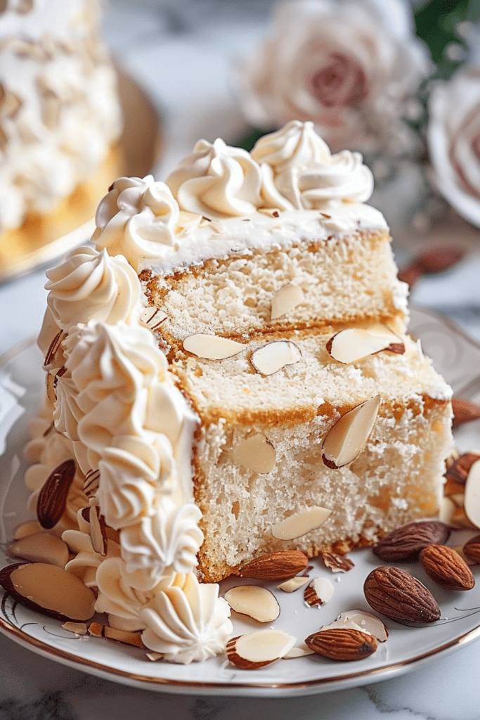 Serve the Almond Cream Cake