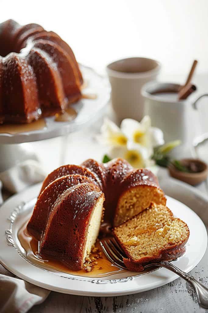 Serve the Rum Cake from Scratch