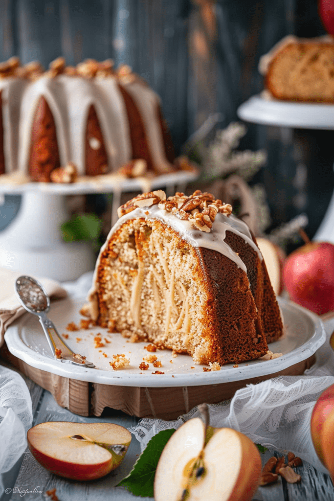 Serving Apple Bundt Cake