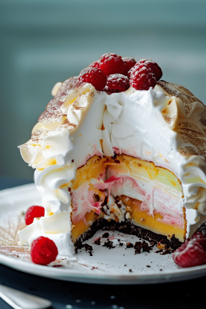 Serving Baked Alaska