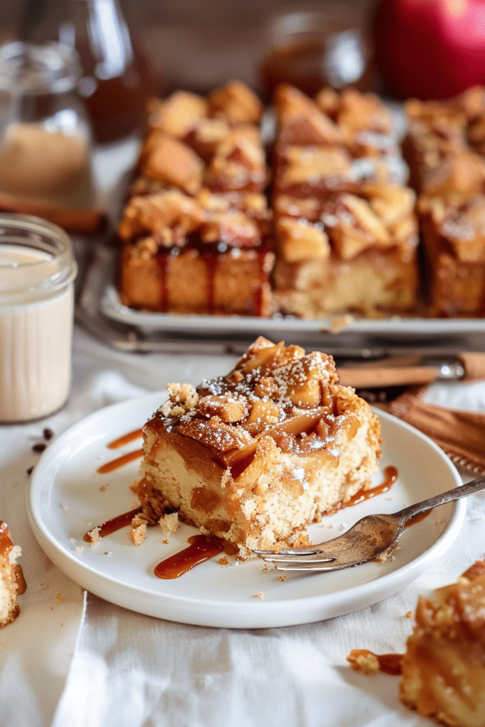 Serving Caramel Apple Coffee Cake