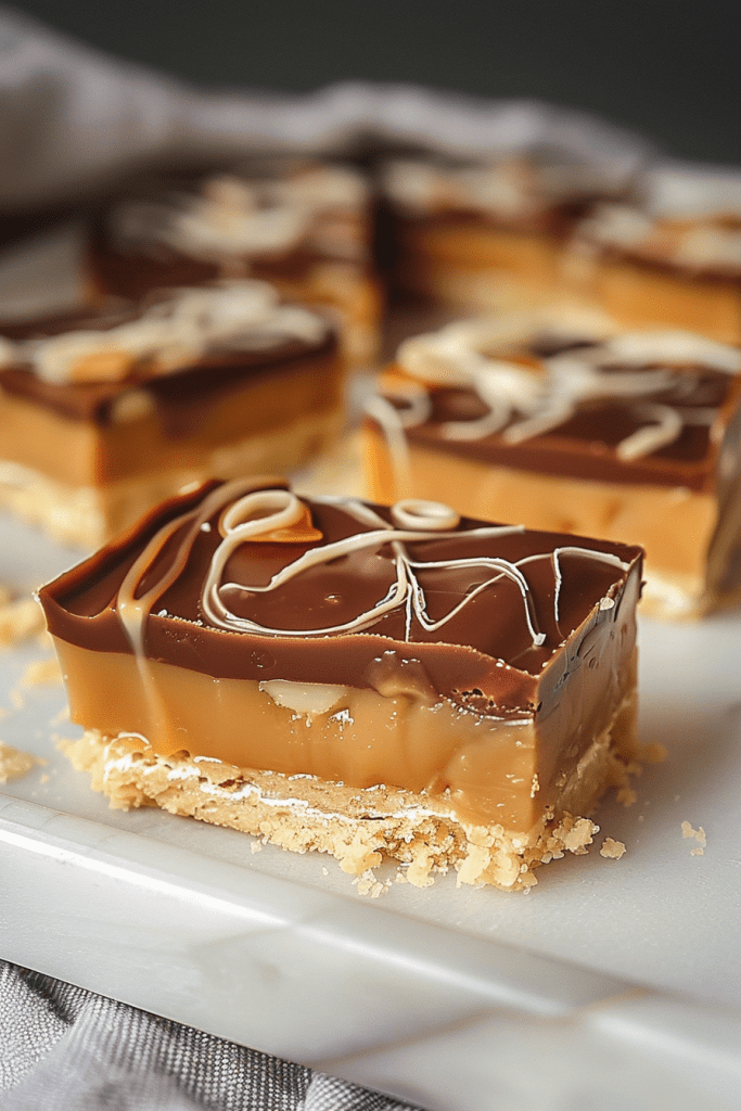 Serving Caramel Shortbread