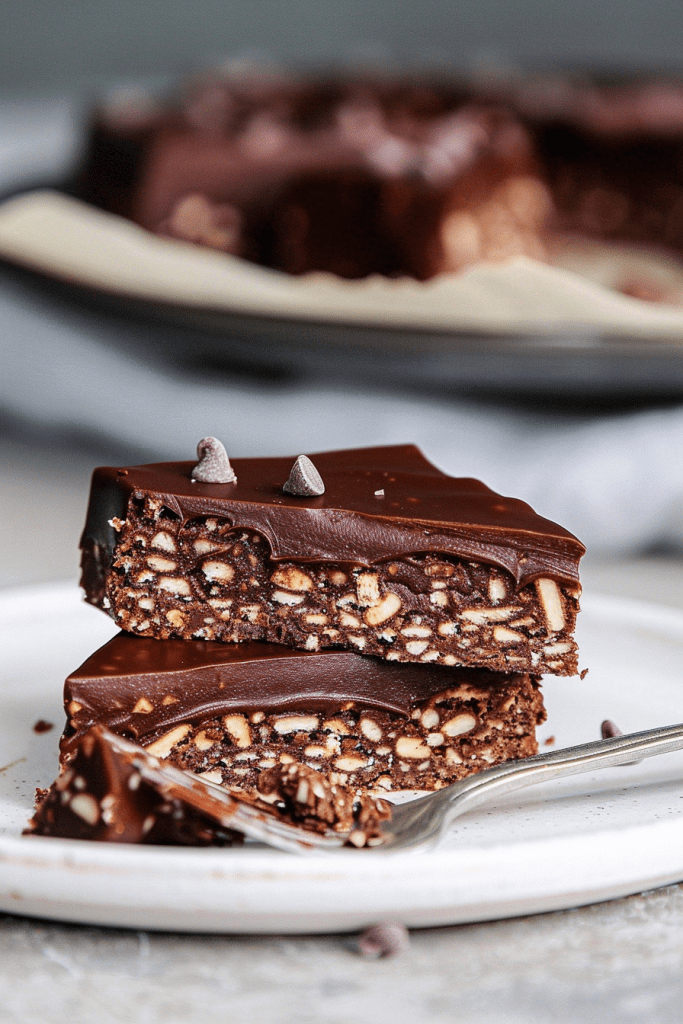 Serving Chocolate Fridge Slice