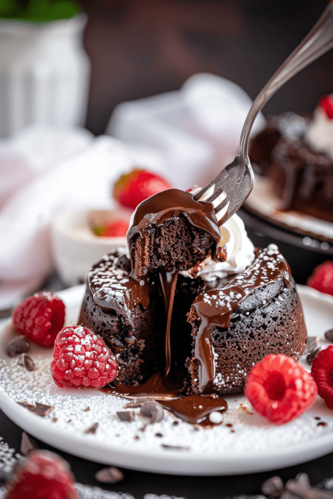 Serving Chocolate Lava Cake