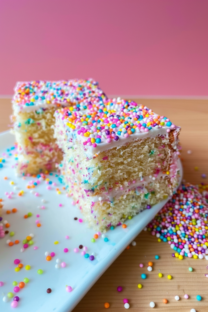 Serving Fairy Bread Lamingtons