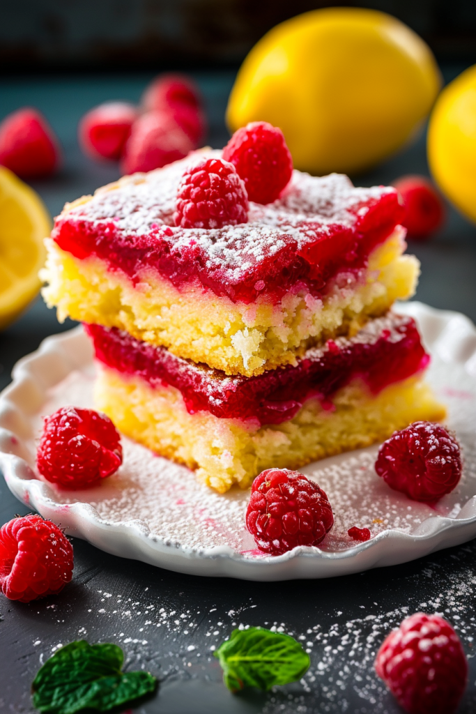 Serving Lemon Raspberry Bars