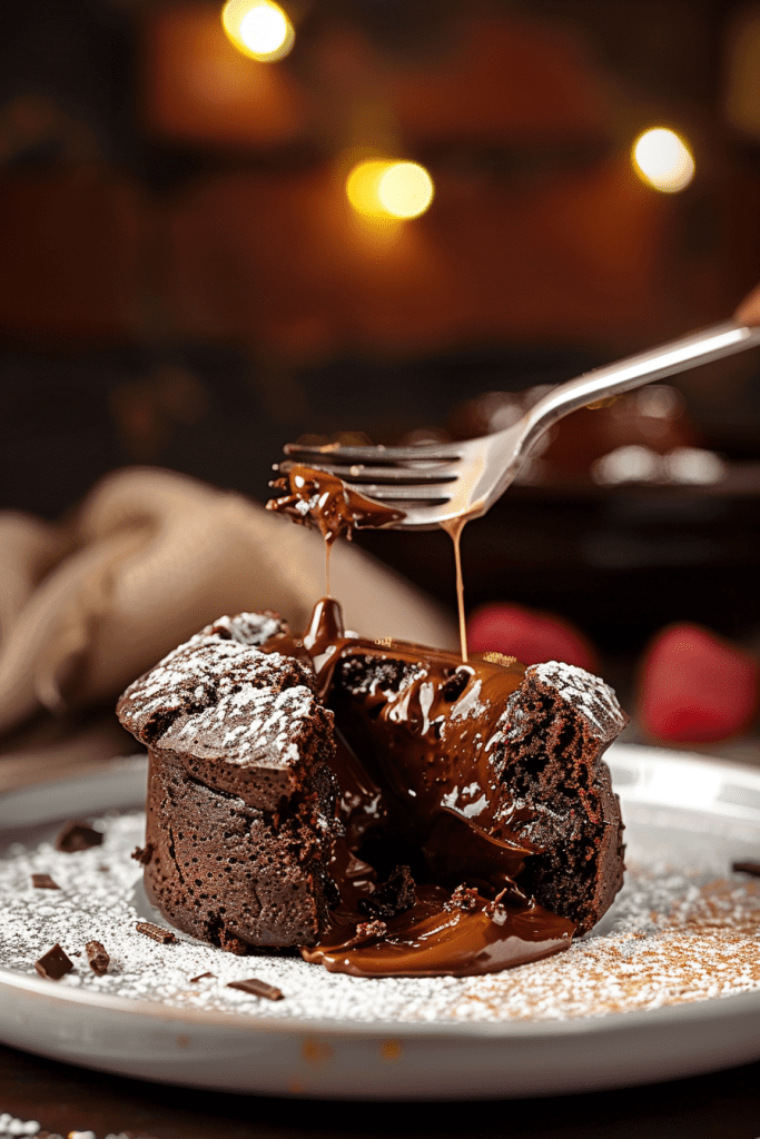 Serving Molten Chocolate Cakes