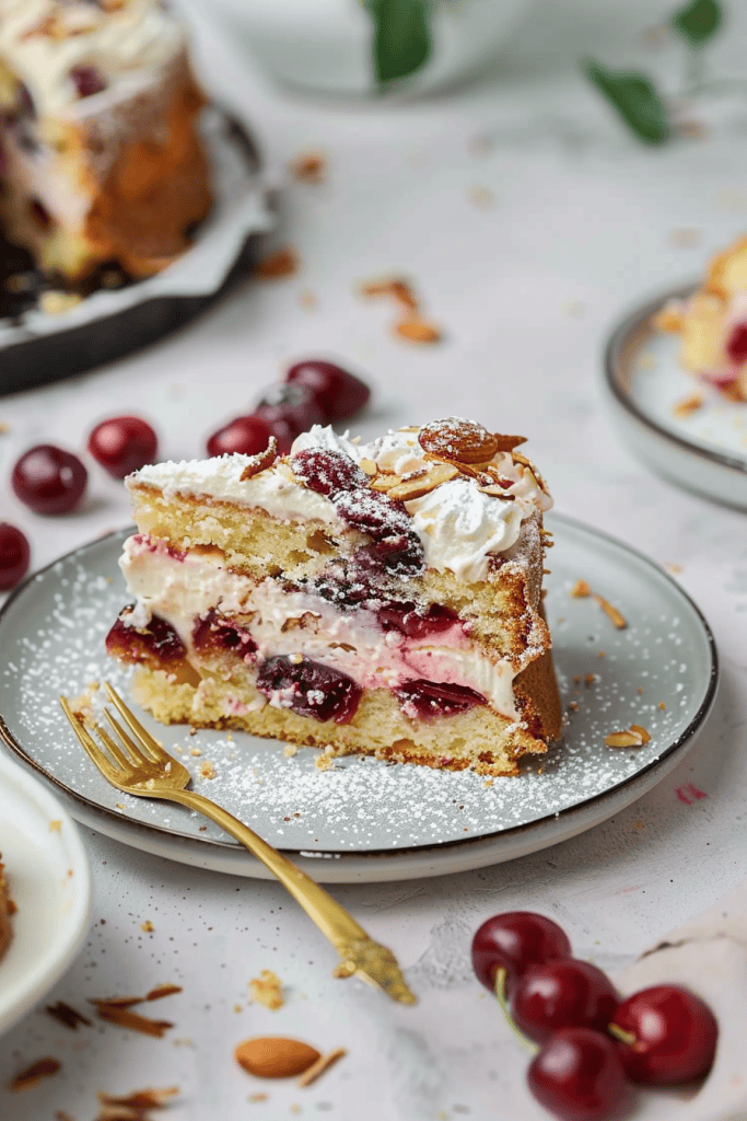 Serving Tips Cherry Almond Cake