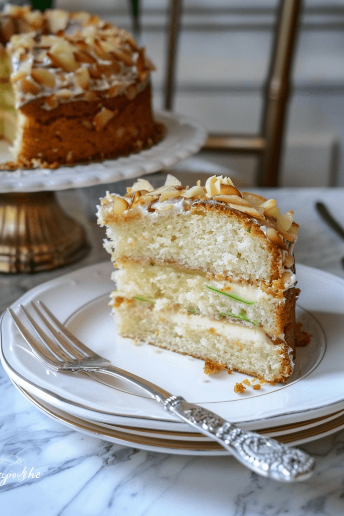 Serving White Zucchini Cake