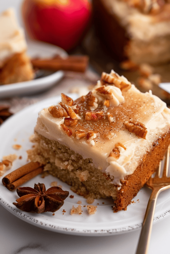 Serving and Presentation Apple Butter Sheet Cake