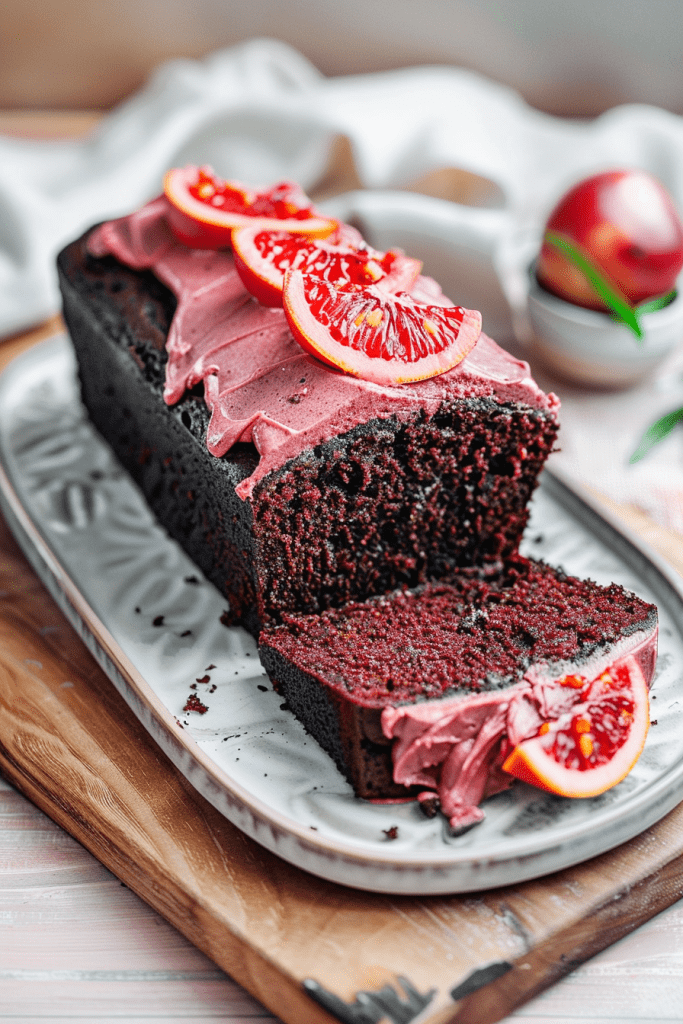 Serving the Chocolate Beet Cake