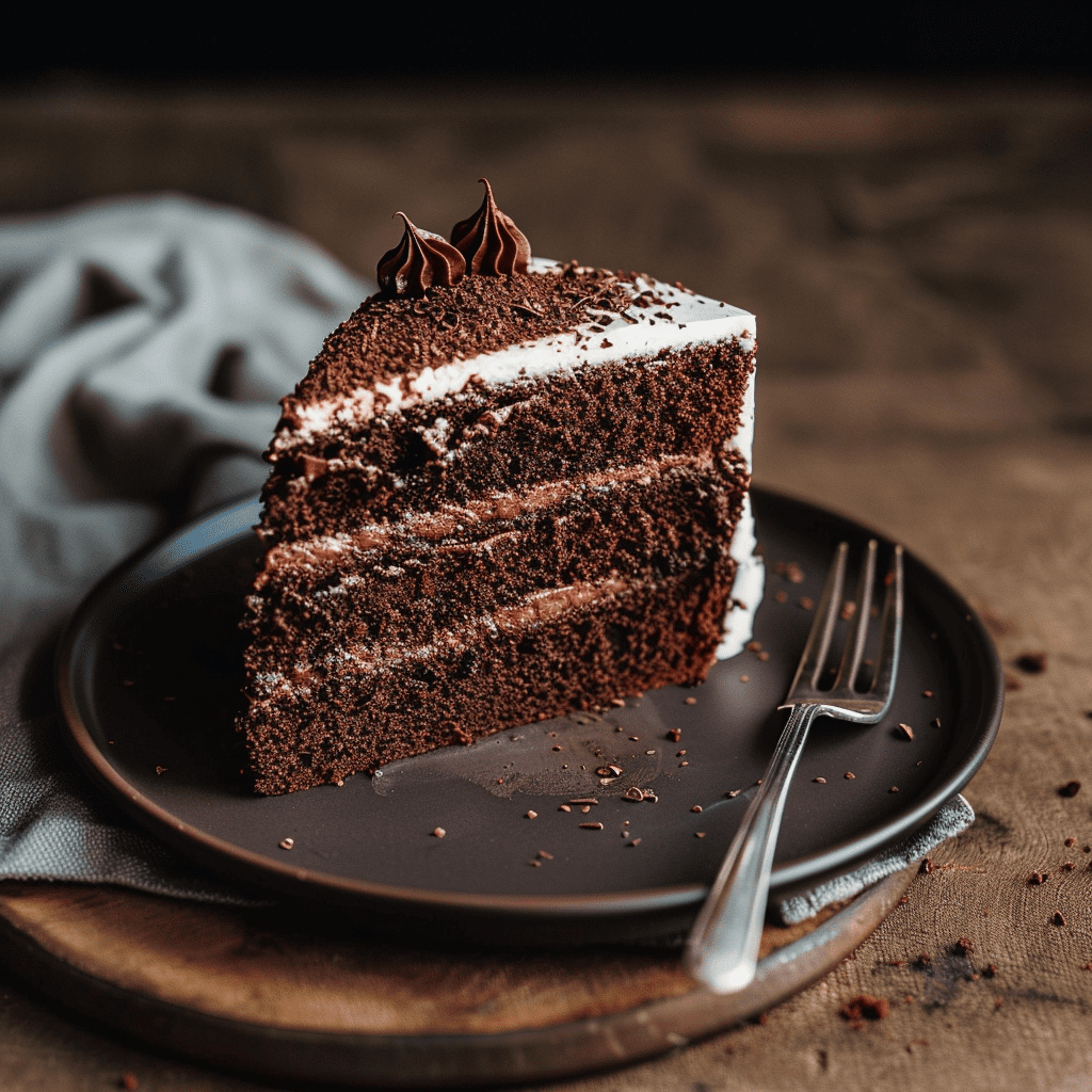 Serving the Devil's Food Cake