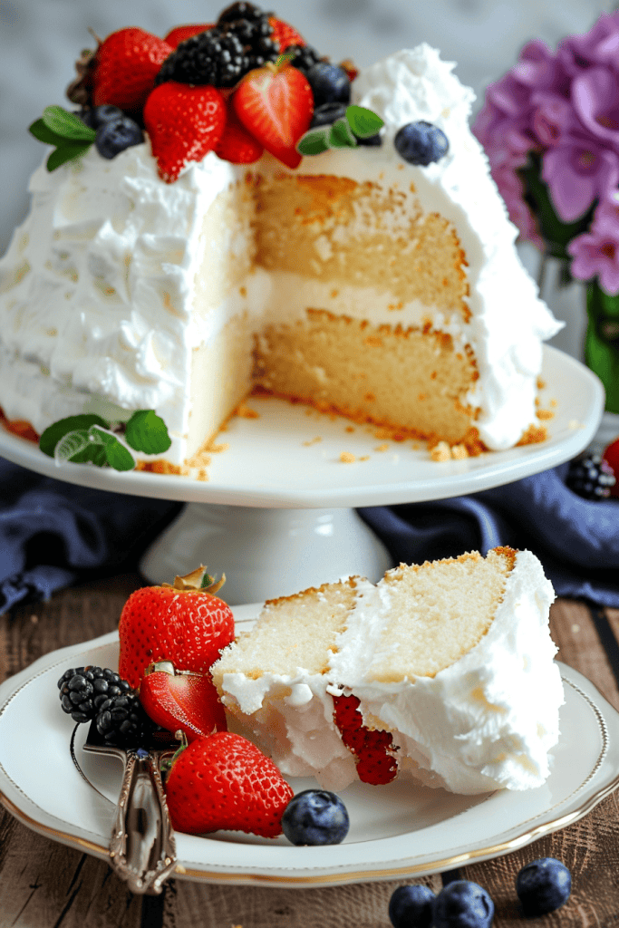 Serving the Gluten-Free Angel Food Cake