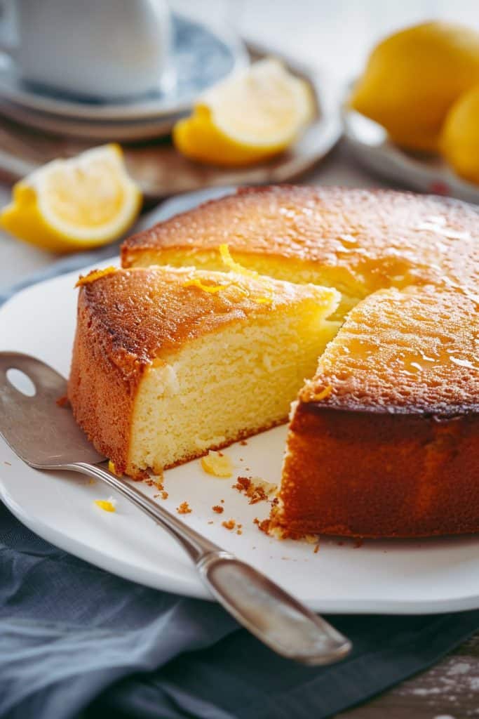 Serving the Lemon Yogurt Cake