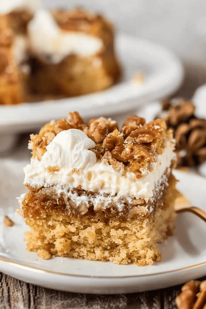 Serving the Walnut Breakfast Cake