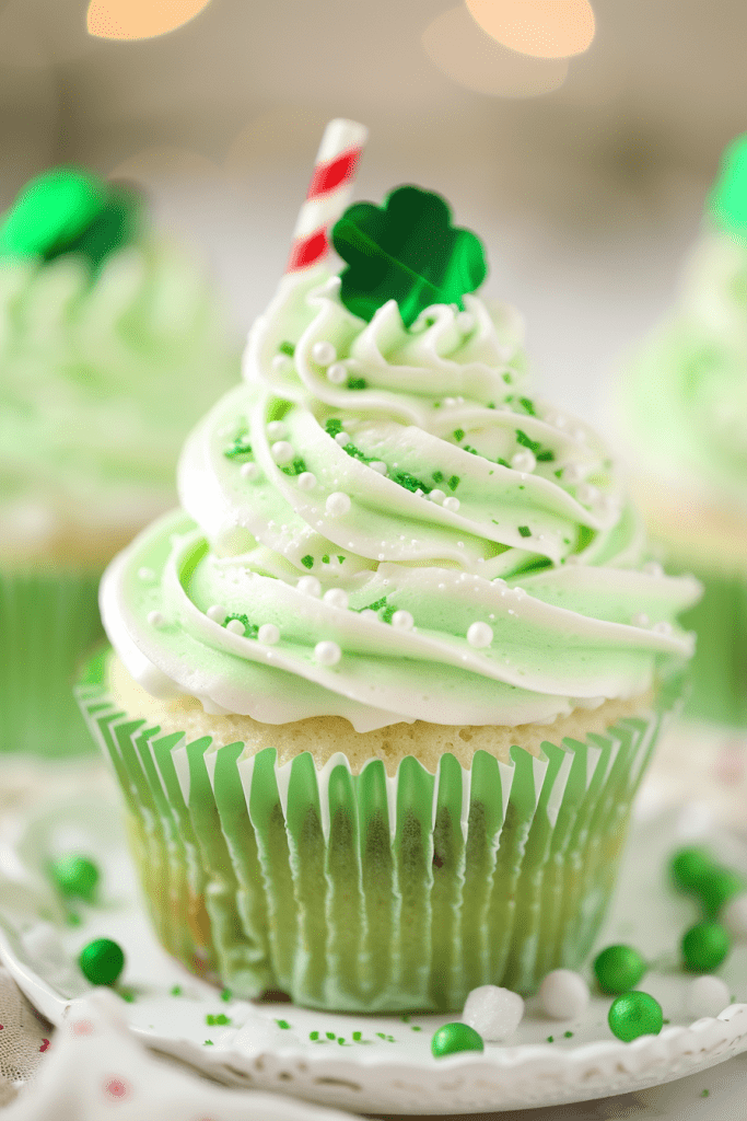 Shamrock Shake Cupcakes