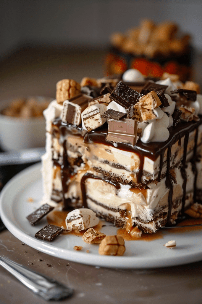 Snickers Ice Cream Cake