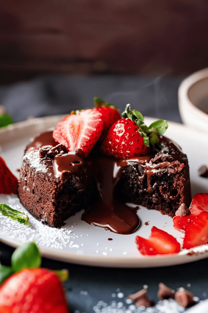 Storage Chocolate Strawberry Lava Cake