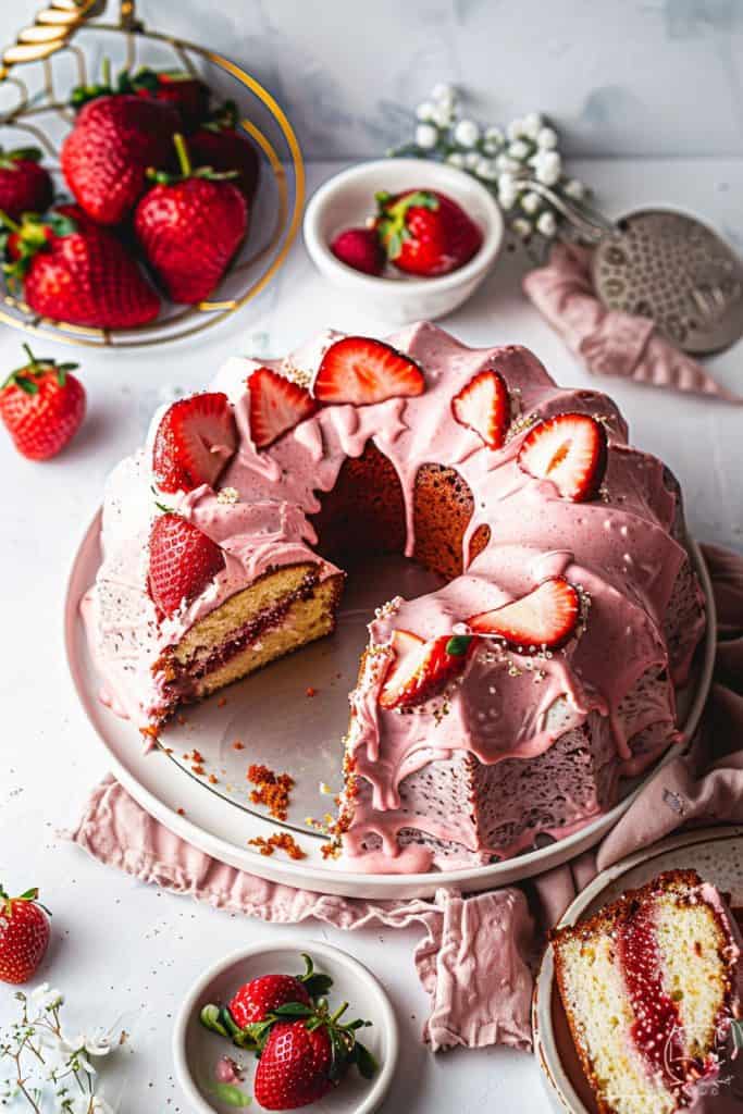 Storage Fresh Strawberry Bundt Cake