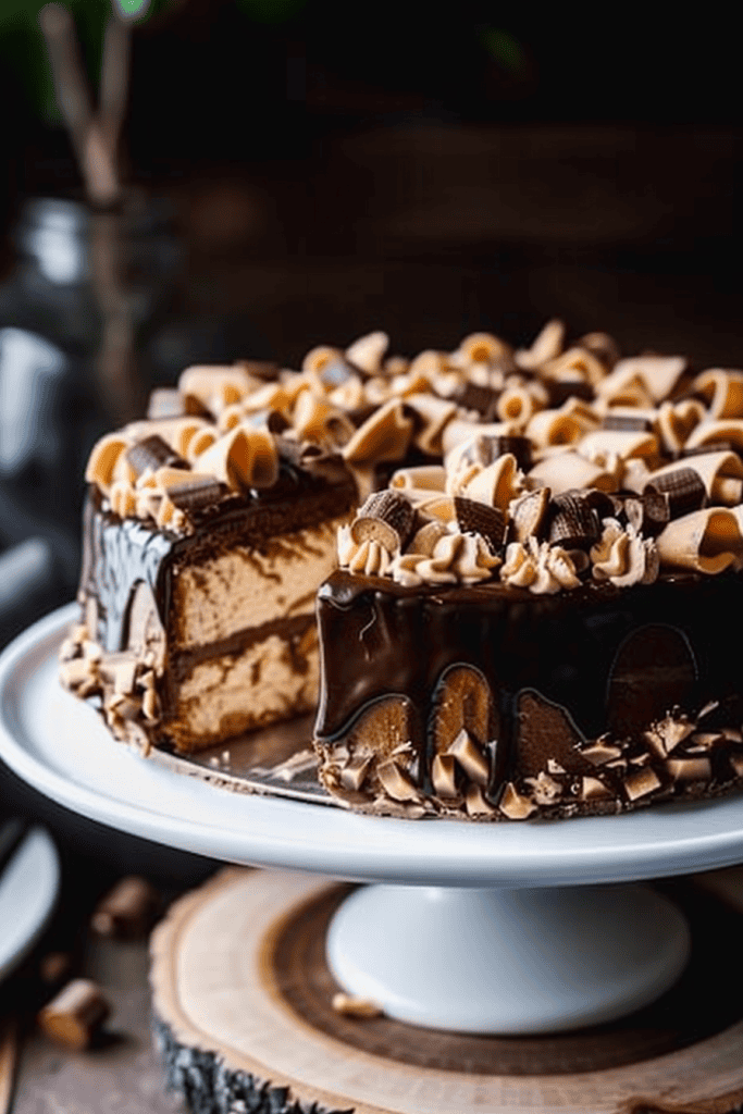 Storage Peanut Butter Snickers Cake