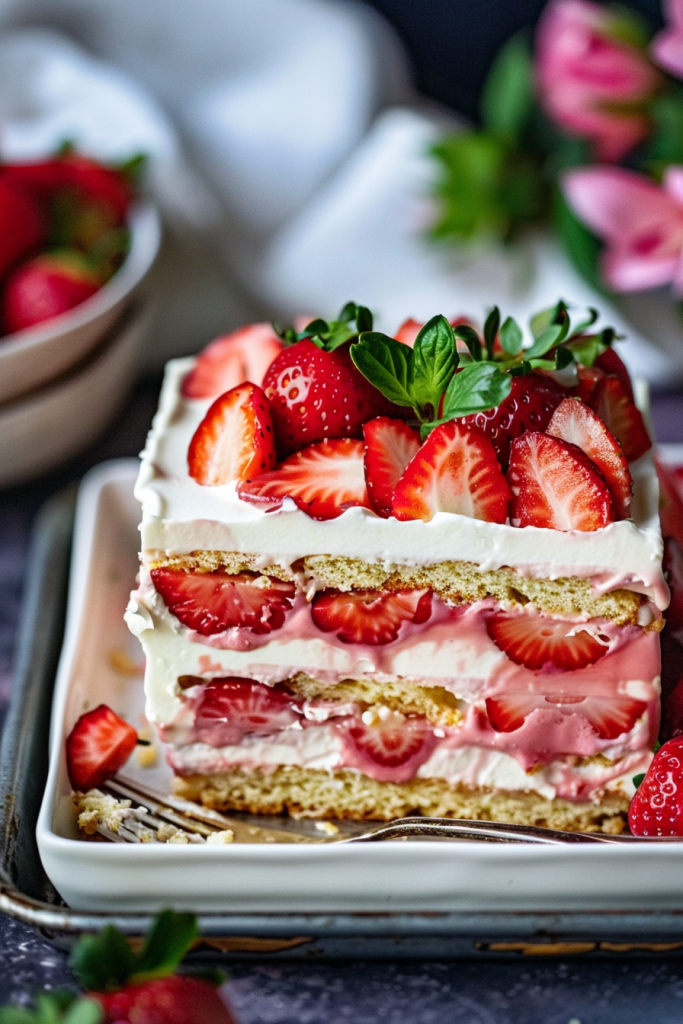 Storage Strawberry Icebox Cake