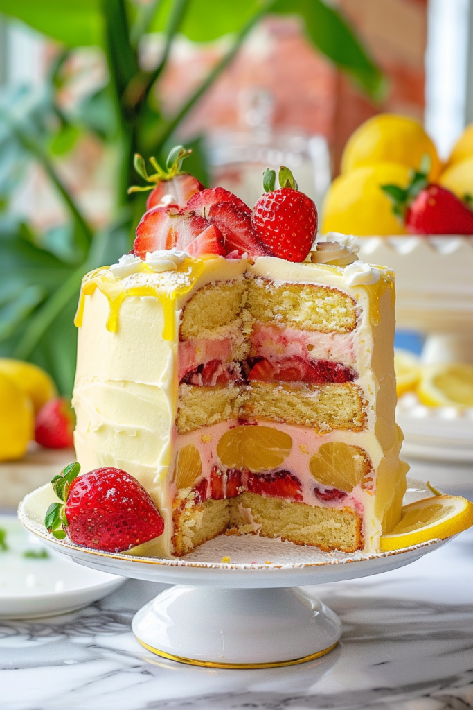 Storage Strawberry Lemonade Cake