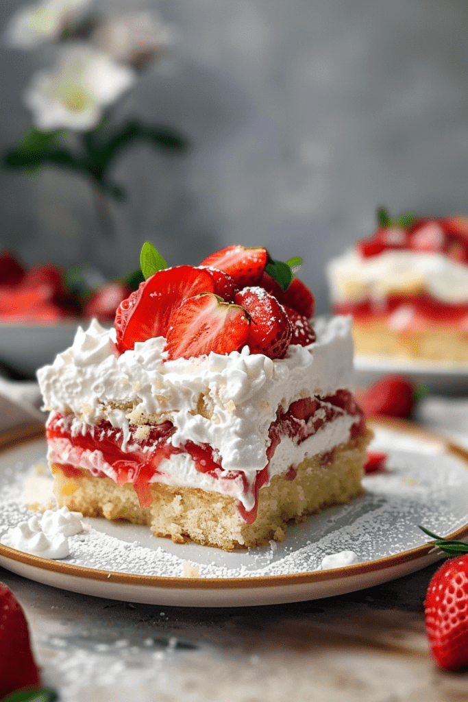 Storage Tres Leches Cake with Strawberries