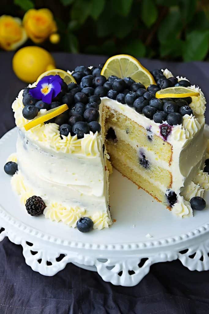 Storage the Blueberry Cake with Lemon Cream Cheese Frosting