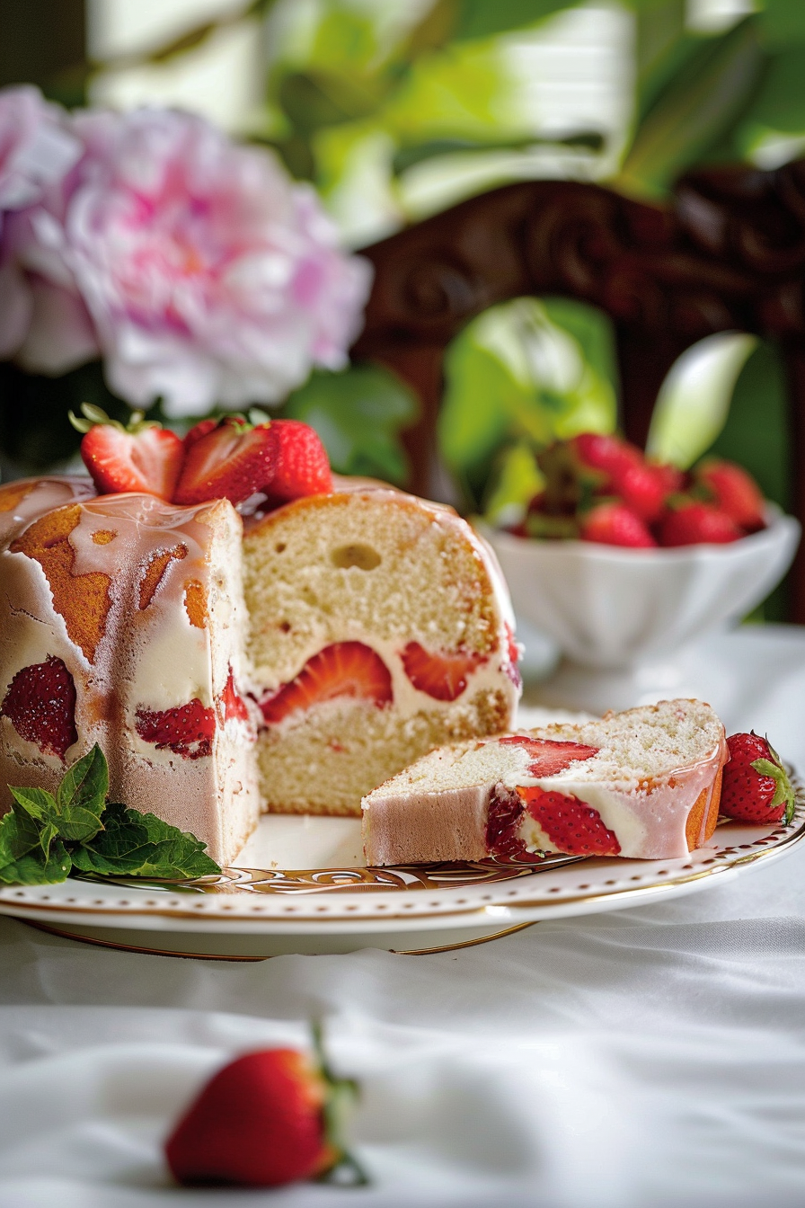 Strawberry Cream Cheese Pound Cake Recipe