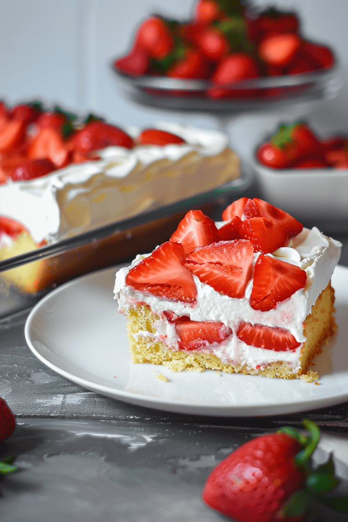 Strawberry Shortcake Sheet Cake