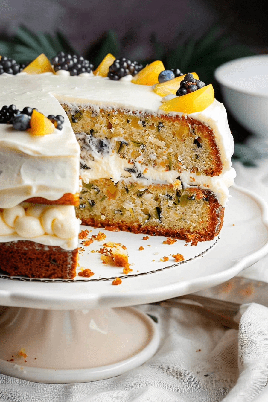 White Zucchini Cake Recipe