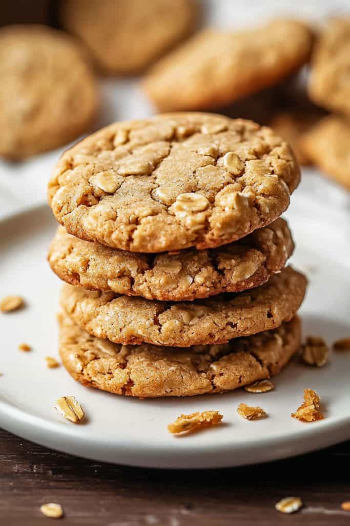 5 Ingredient Peanut Butter Oatmeal Cookies