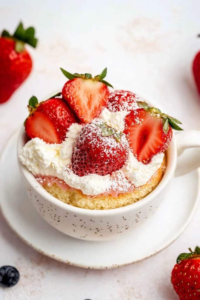 Assemble the Strawberry Shortcake Mug Cake