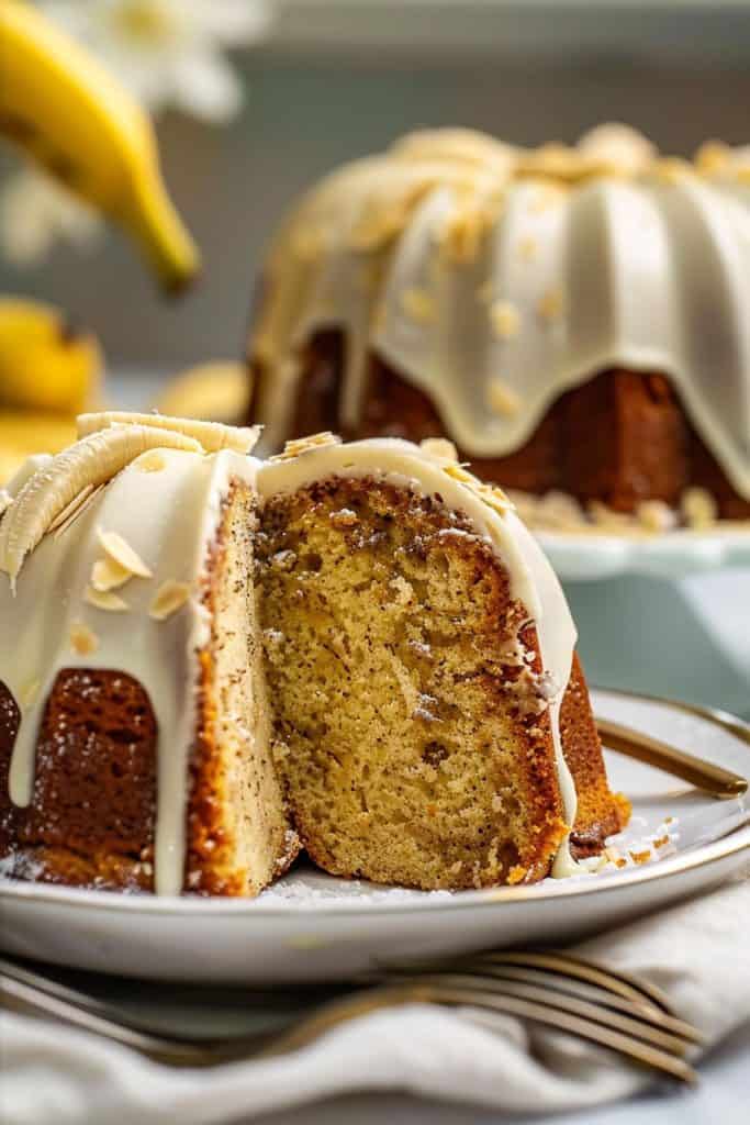 Baking the Banana Bundt Cake