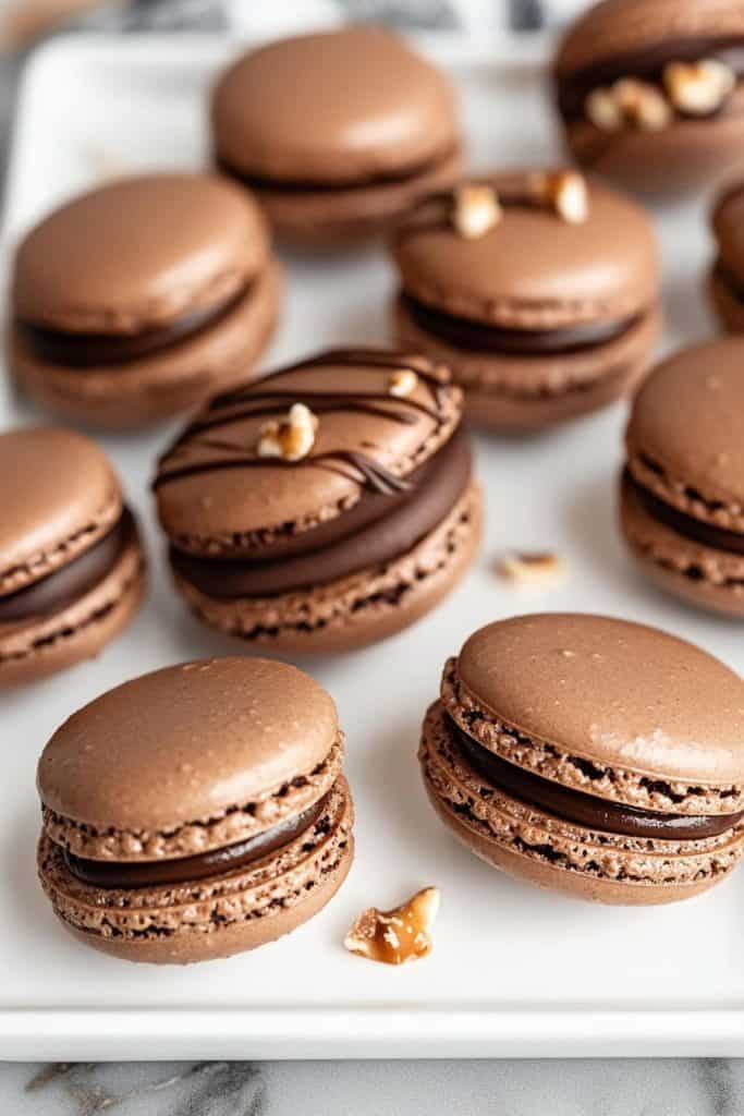 Baking the Chocolate Hazelnut Macarons