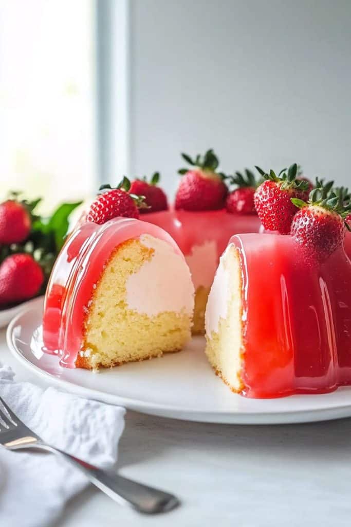 Baking the Milk Strawberry Jello Mold Bundt Cake