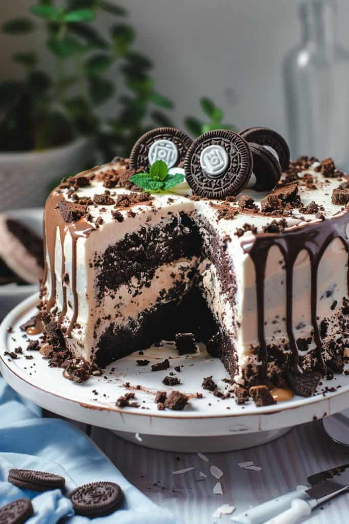 Baking the Oreo Chocolate Cheesecake Cake