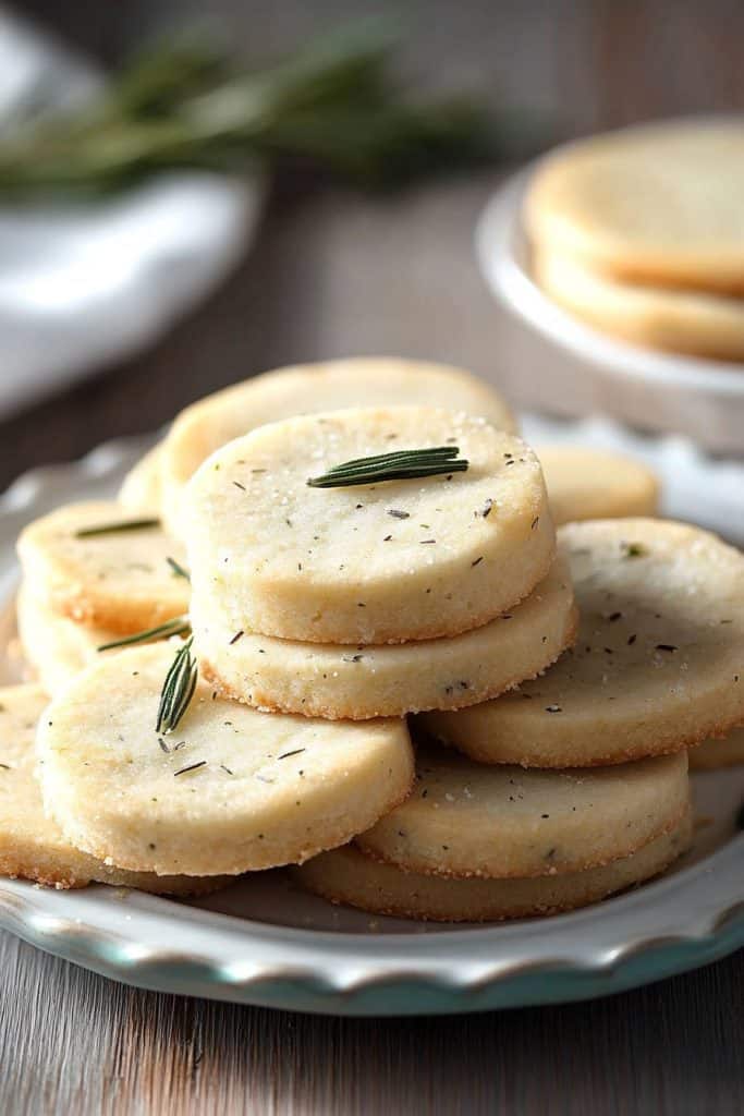 Baking the Rosemary Shortbread Cookies