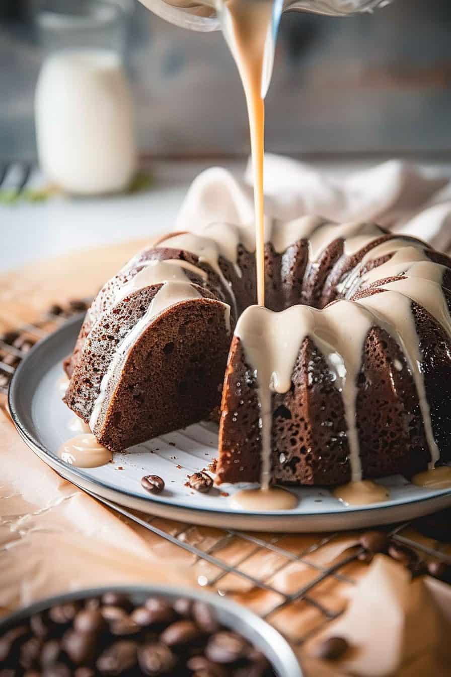 Chocolate Bundt Cake with Coffee Glaze Recipe