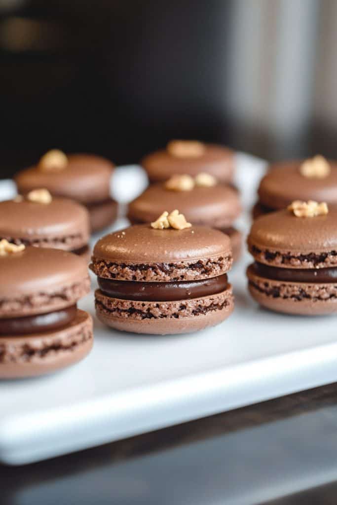 Chocolate Hazelnut Macarons