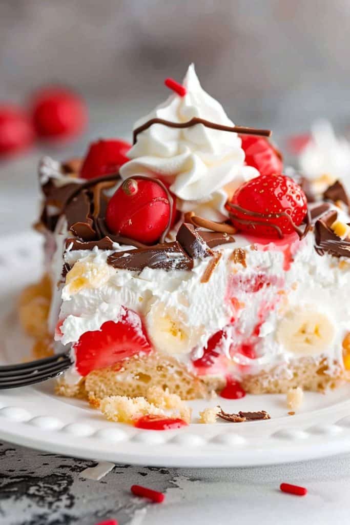 Chocolate Lover's Banana Split Cake