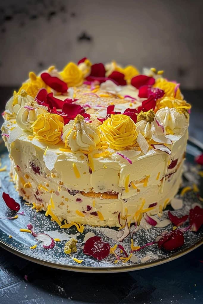 Decorating the Rasmalai Cake