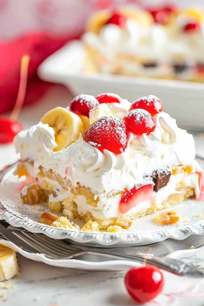 Delicious Banana Split Cake