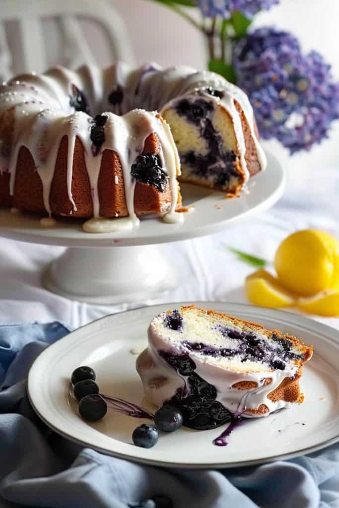 Delicious Blueberry Cream Cheese Pound Cake