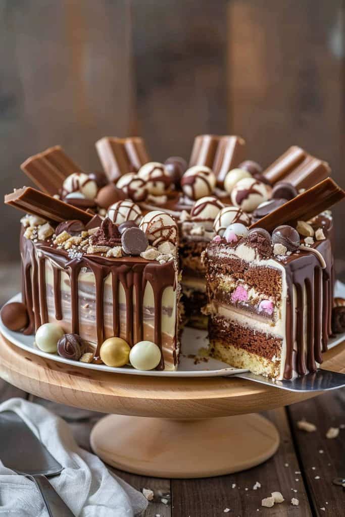 Delicious Chocolate Candy Bar Cake