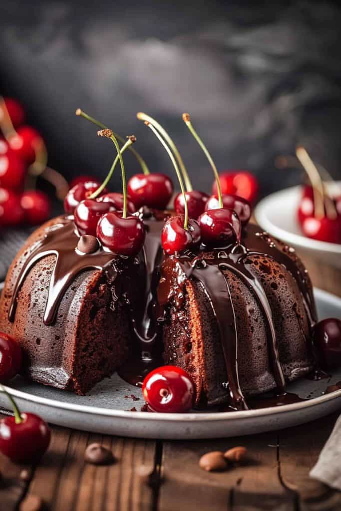 Delicious Chocolate Cherry Bundt Cake