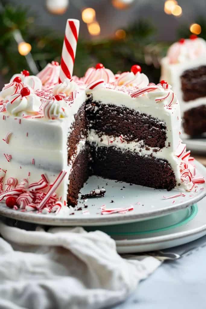 Delicious Chocolate Peppermint Cake